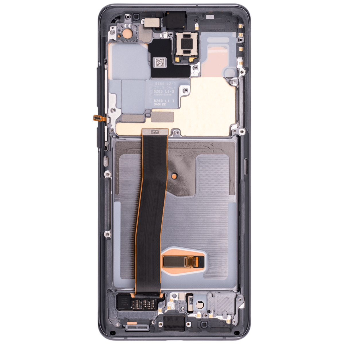Samsung Galaxy S20 Ultra İle Uyumlu İçin Çerçeveli ekran 5G (Aftermarket Plus) (Kozmik Gri)  Orijinal Ekranı - Görsel 5