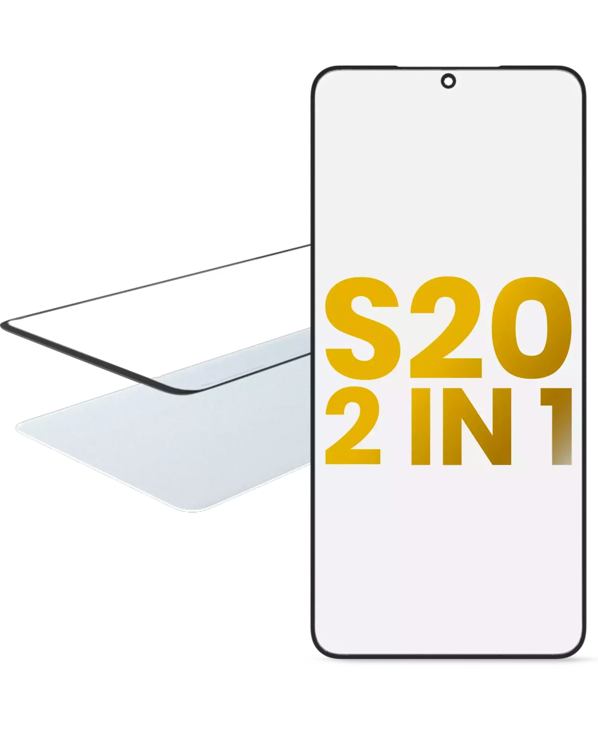 Samsung Galaxy S20 ile İle Uyumlu Uyumlu OCA Önceden Kurulu 2'si 1 Arada Ön Cam