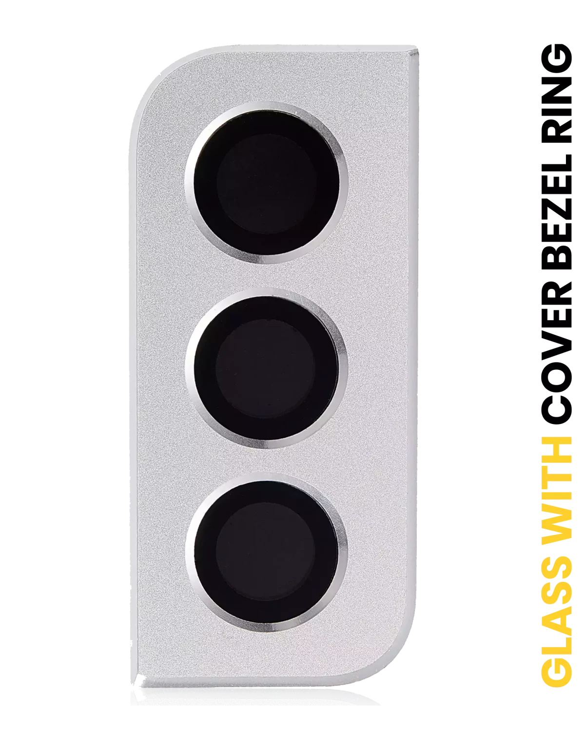 Samsung Galaxy S21 5G İle Uyumlu Arka Kamera Lensi Çerçeveli Halkalı (Phantom White)