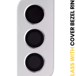Samsung Galaxy S21 5G İle Uyumlu Arka Kamera Lensi Çerçeveli Halkalı (Phantom White)