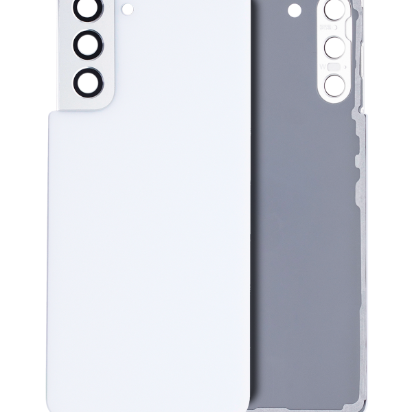 Samsung Galaxy S21 5G İle Uyumlu Arka Kapak Camı Kamera Lensiyle  (Aftermarket Plus) (Phantom Beyazı)