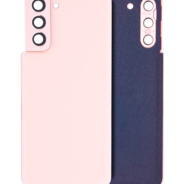 Samsung Galaxy S21 5G İle Uyumlu Arka Kapak Camı Kamera Lensiyle  (Aftermarket Plus) (Phantom Pembe)