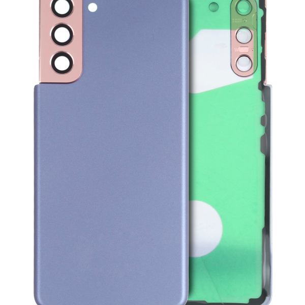 Samsung Galaxy S21 5G İle Uyumlu Arka Kapak Camı Kamera Lensiyle  (Aftermarket Plus) (Phantom Violet)