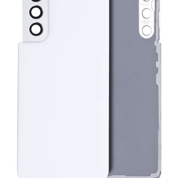 Samsung Galaxy S21 5G İle Uyumlu Arka Kapak Camı Kamera Lensiyle (Servis Paketi) (Hayalet Beyaz)