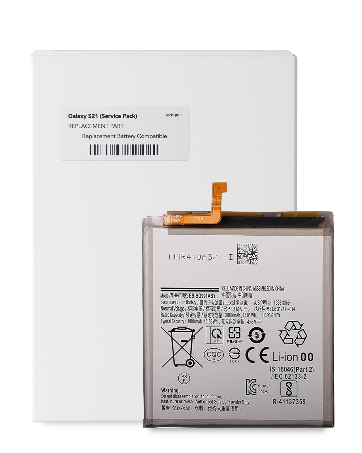 Samsung Galaxy S21 5G İle Uyumlu Batarya Pil (EB-BG991ABY) (Servis Paketi) - Görsel 3