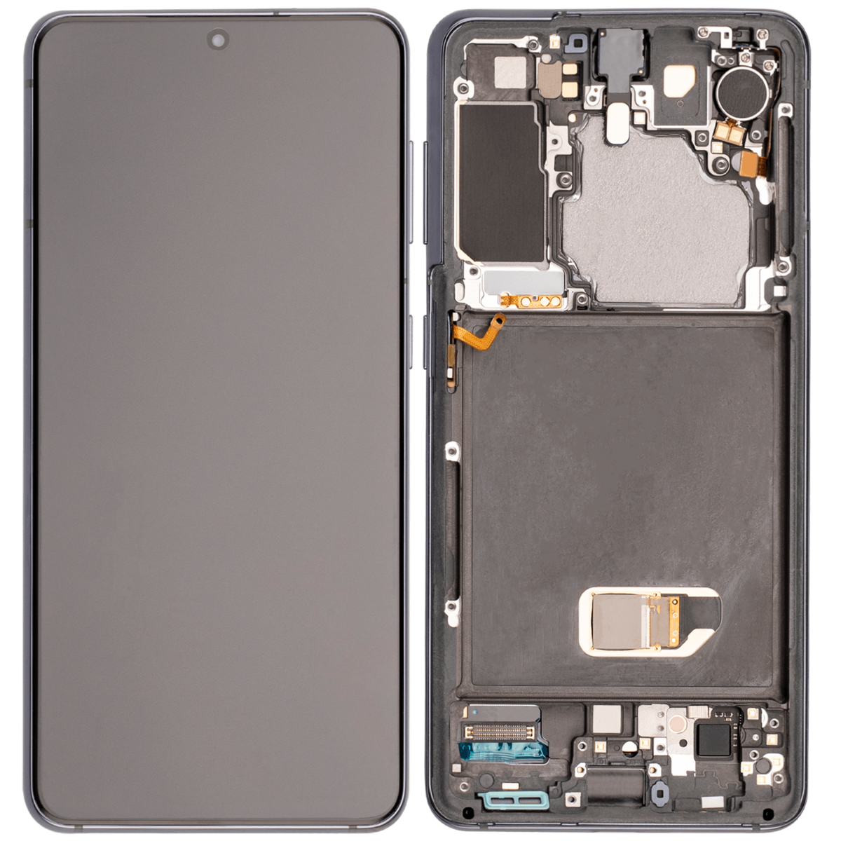 Samsung Galaxy S21 5G İle Uyumlu İçin Çerçeveli ekran (Aftermarket Plus) (Phantom Gri) - Görsel 2