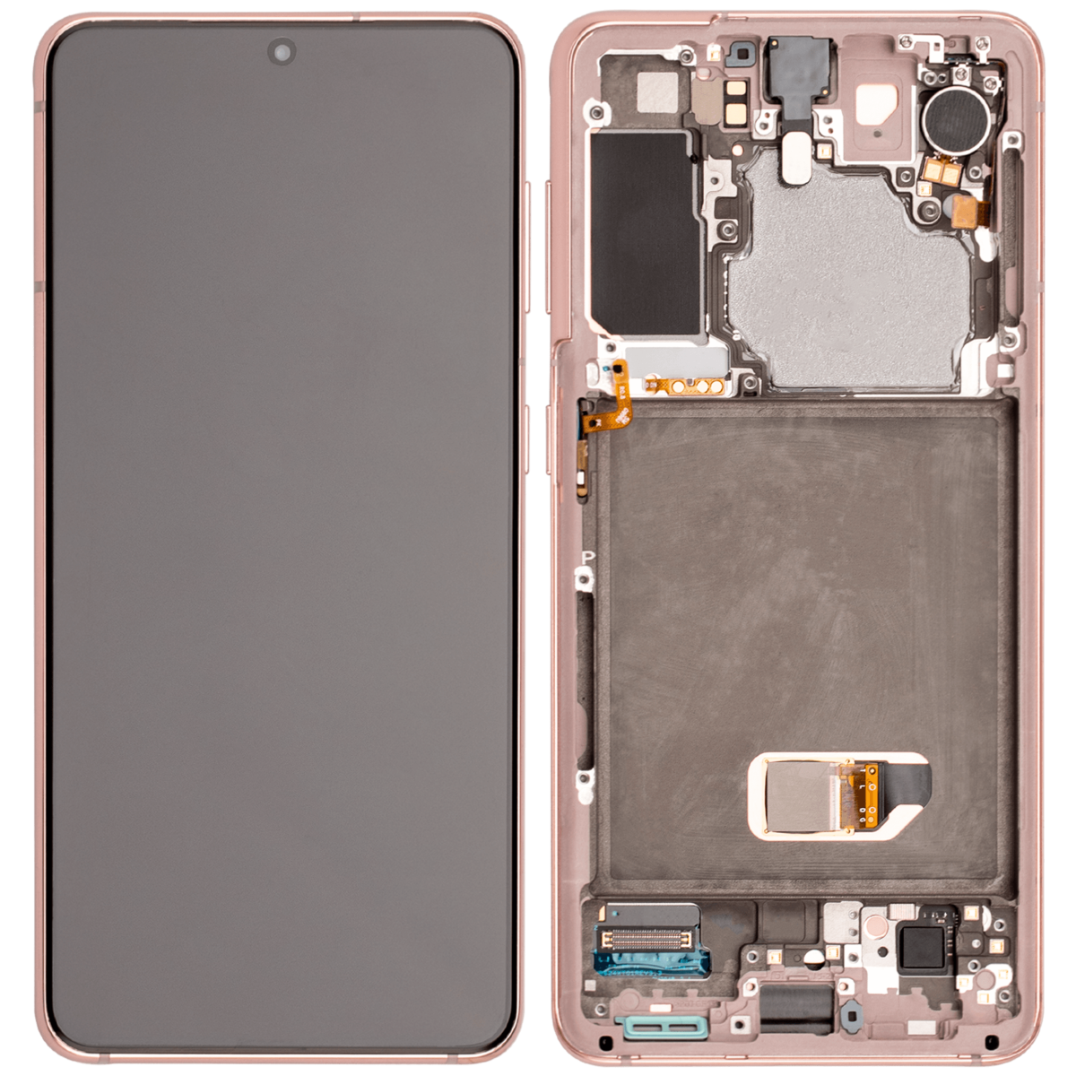 Samsung Galaxy S21 5G İle Uyumlu İçin Çerçeveli ekran (Aftermarket Plus) (Phantom Pink) - Görsel 2