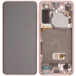 Samsung Galaxy S21 5G İle Uyumlu İçin Çerçeveli ekran (Aftermarket Plus) (Phantom Pink) - Görsel 2