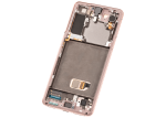 Samsung Galaxy S21 5G İle Uyumlu İçin Çerçeveli ekran (Aftermarket Plus) (Phantom Pink) - Görsel 6