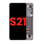Samsung Galaxy S21 5G İle Uyumlu İçin Çerçeveli ekran (Aftermarket Plus) (Phantom Violet)