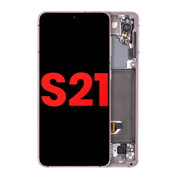 Samsung Galaxy S21 5G İle Uyumlu İçin Çerçeveli ekran (Aftermarket Plus) (Phantom Violet)