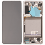 Samsung Galaxy S21 5G İle Uyumlu İçin Çerçeveli ekran (Aftermarket Plus) (Phantom White) - Görsel 2