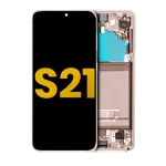 Samsung Galaxy S21 5G İle Uyumlu İçin Çerçeveli ekran Orijinal (Phantom Beyazı)  Orijinal Ekranı