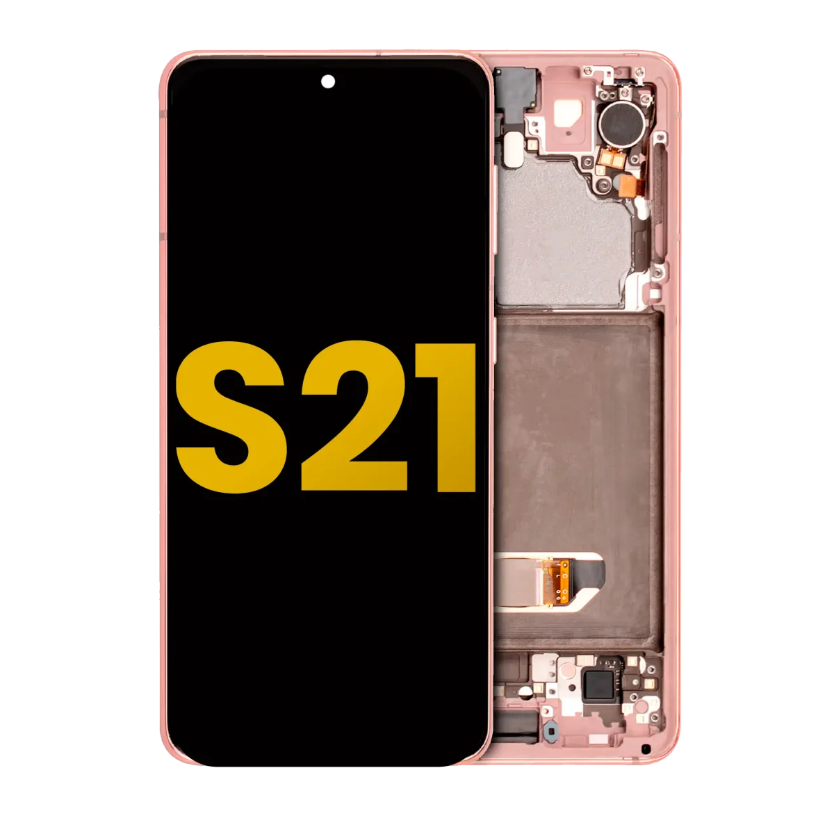 Samsung Galaxy S21 5G İle Uyumlu İçin Çerçeveli ekran Orijinal (Phantom Pembe)  Orijinal Ekranı - Görsel 2