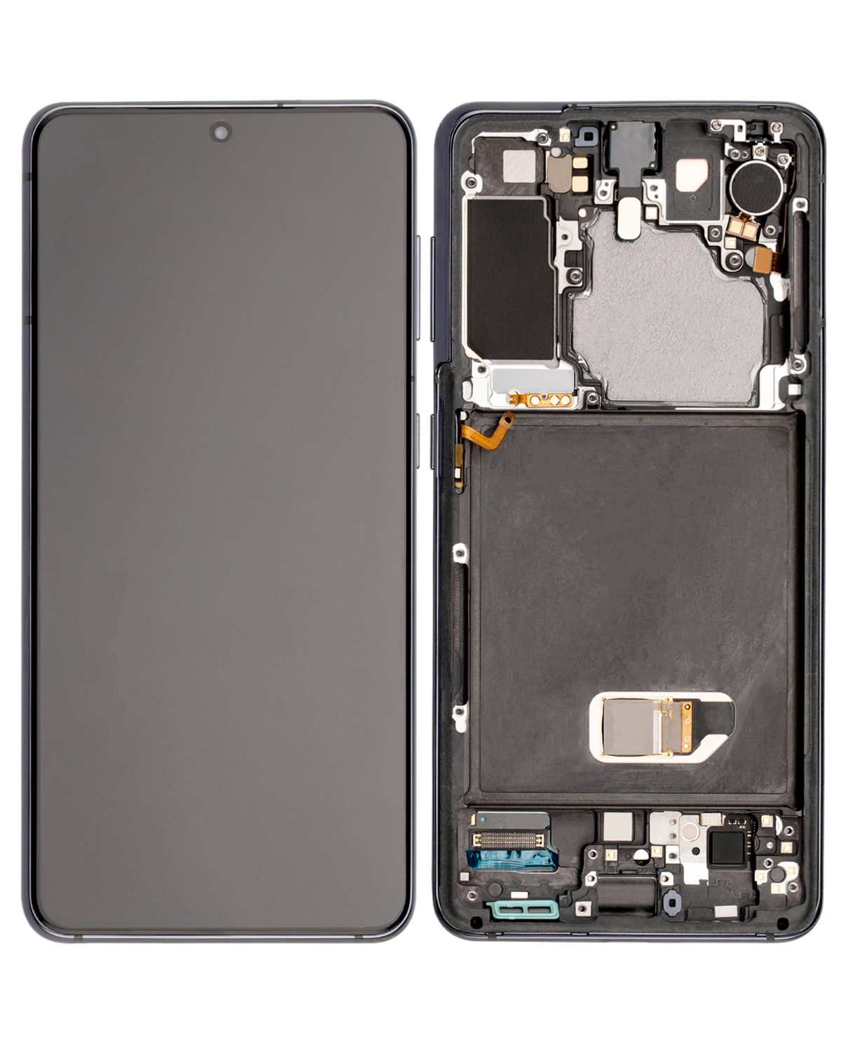 Samsung Galaxy S21 5G İle Uyumlu İçin Çerçeveli ekran (Service Pack) (Phantom Gray)  Orijinal Ekranı Uyumlu - Görsel 2