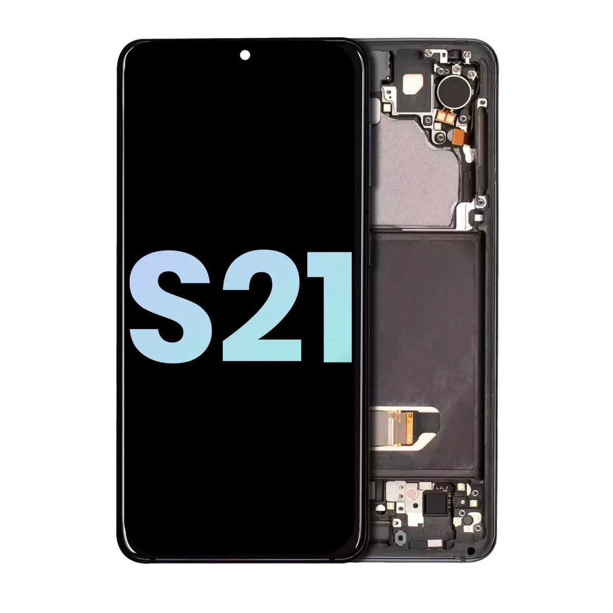 Samsung Galaxy S21 5G İle Uyumlu İçin Çerçeveli ekran (Service Pack) (Phantom Gray)  Orijinal Ekranı Uyumlu