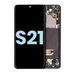 Samsung Galaxy S21 5G İle Uyumlu İçin Çerçeveli ekran (Service Pack) (Phantom Gray)  Orijinal Ekranı Uyumlu