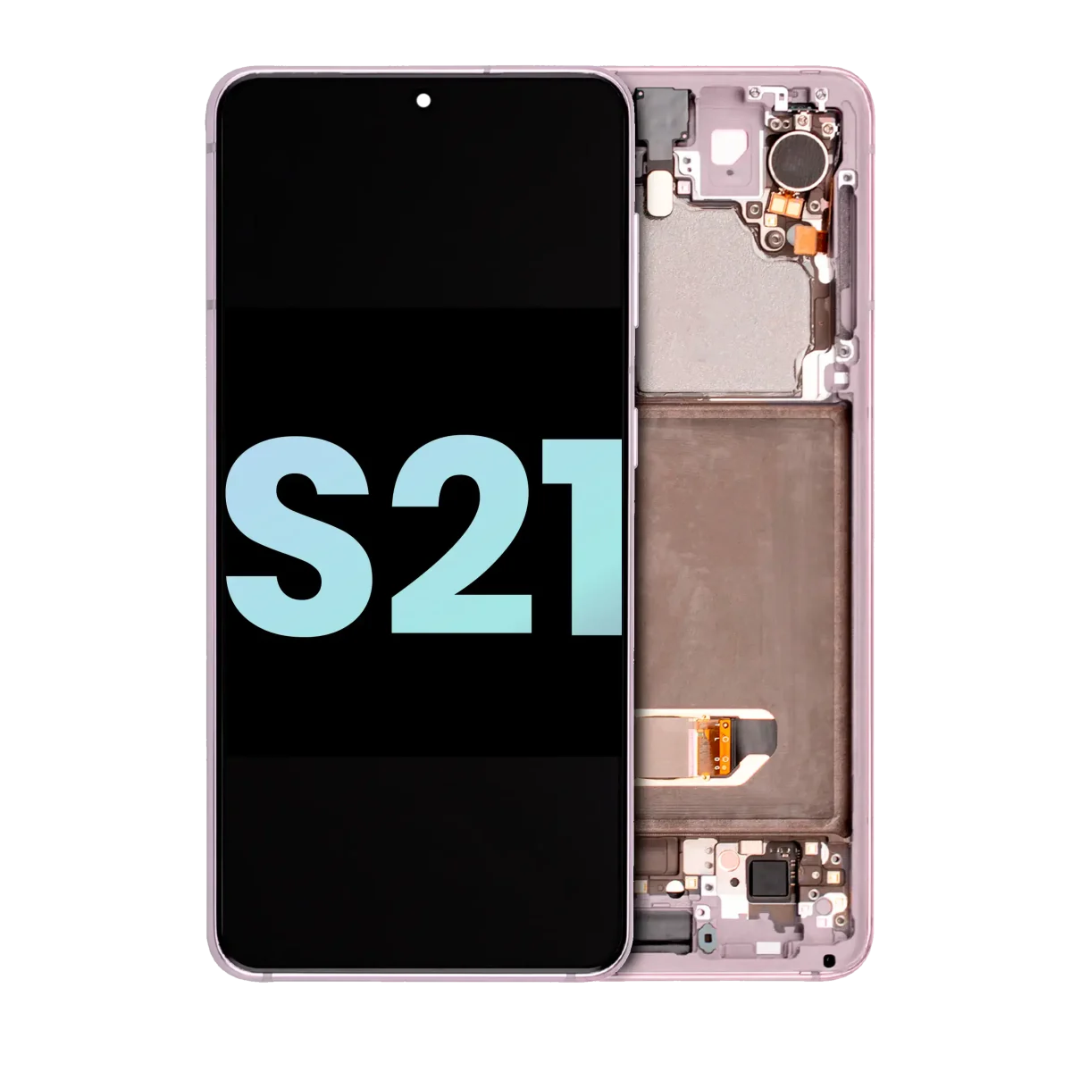 Samsung Galaxy S21 5G İle Uyumlu İçin Çerçeveli ekran (Service Pack) (Phantom Pink)  Orijinal Ekranı Uyumlu - Görsel 2