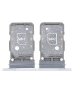 Samsung Galaxy S21 5G İle Uyumlu İle Uyumlu Çift Sim Kart Tepsisi (Phantom White) - Görsel 2
