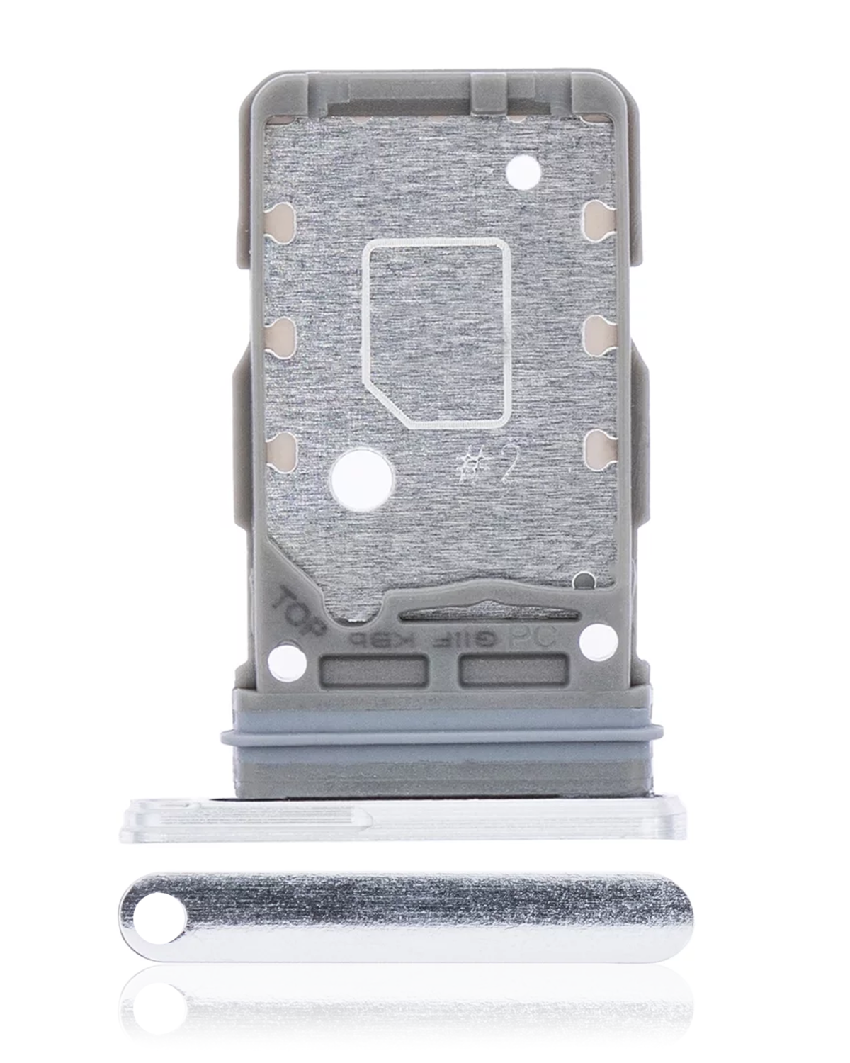 Samsung Galaxy S21 5G İle Uyumlu İle Uyumlu Tek Sim Kart Tepsisi (Phantom White)