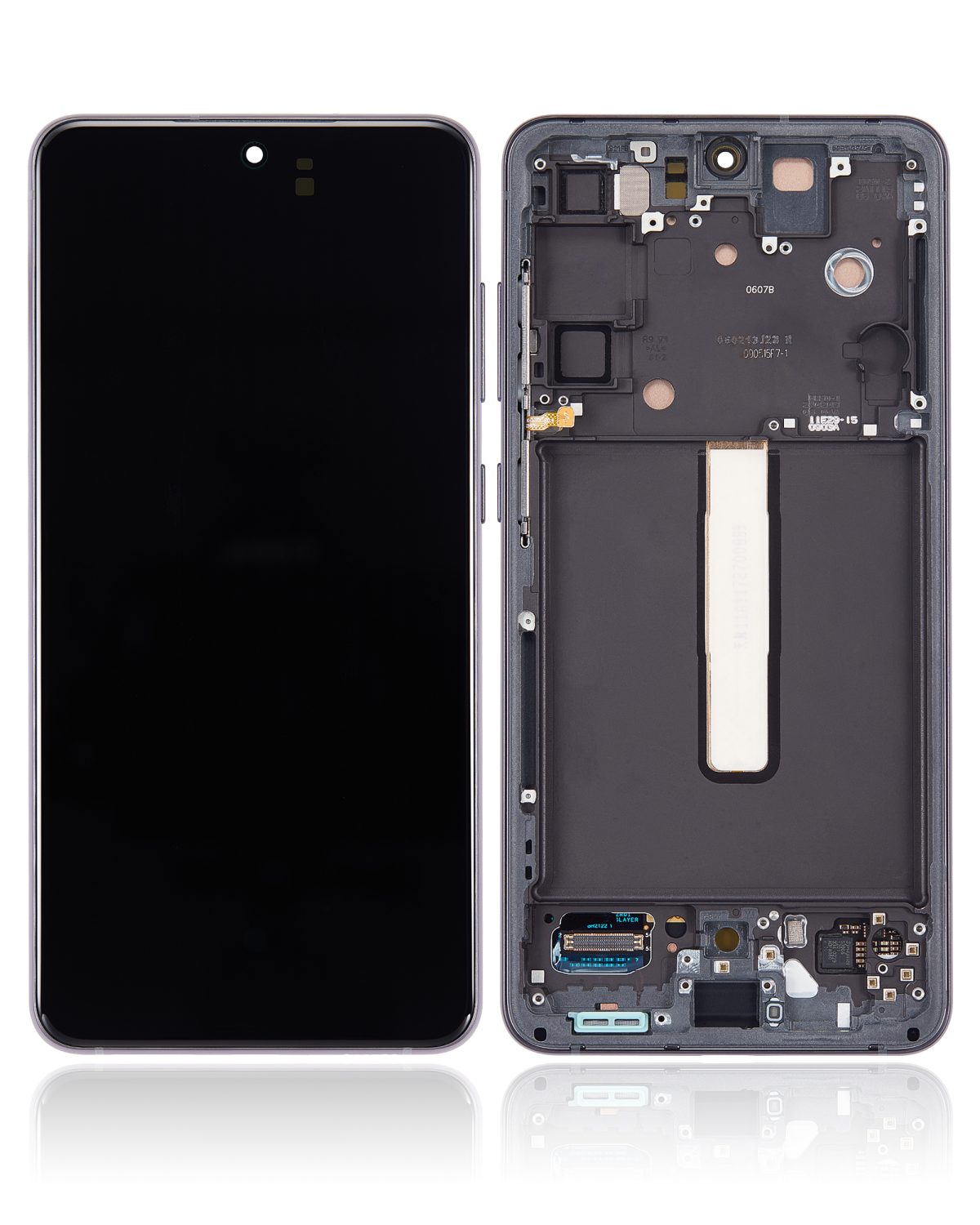 Samsung Galaxy S21 FE İle Uyumlu 5G - (Servis Paketi) (Grafit) Çerçeveli ekran Orijinal Ekranı - Görsel 2