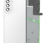 Samsung Galaxy S21 FE İle Uyumlu Arka Kapak Camı Kamera Lensiyle Uyumlu (Servis Paketi) (Beyaz)