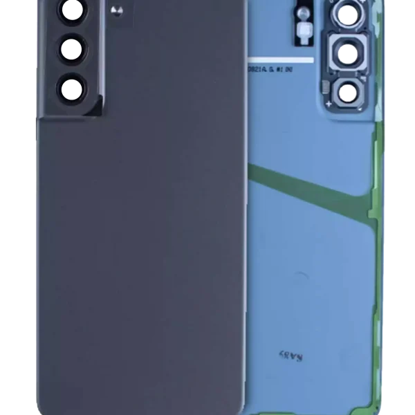 Samsung Galaxy S21 FE İle Uyumlu Arka Kapak Camı Kamera Lensiyle Uyumlu (Servis Paketi) (Mavi)