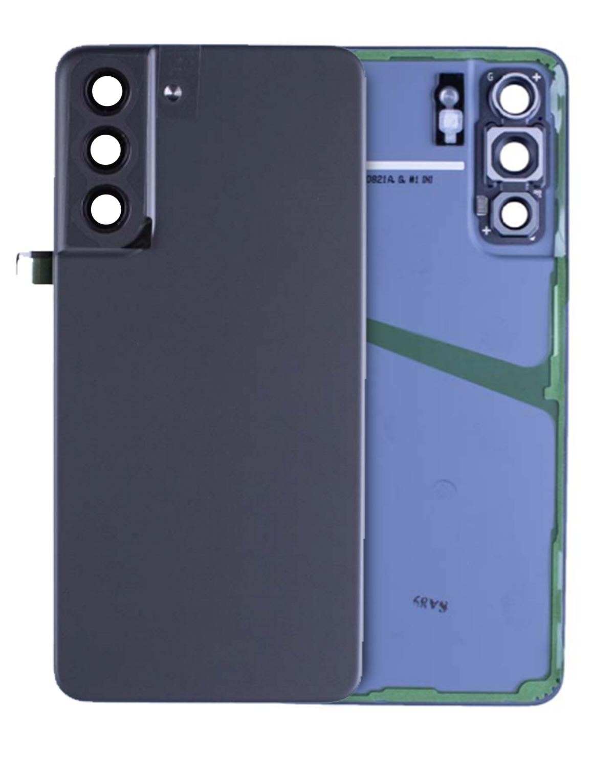 Samsung Galaxy S21 FE İle Uyumlu Arka Kapak Camı Kamera Lensiyle Uyumlu (Servis Paketi) (Mor)