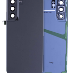 Samsung Galaxy S21 FE İle Uyumlu Arka Kapak Camı Kamera Lensiyle Uyumlu (Servis Paketi) (Mor)