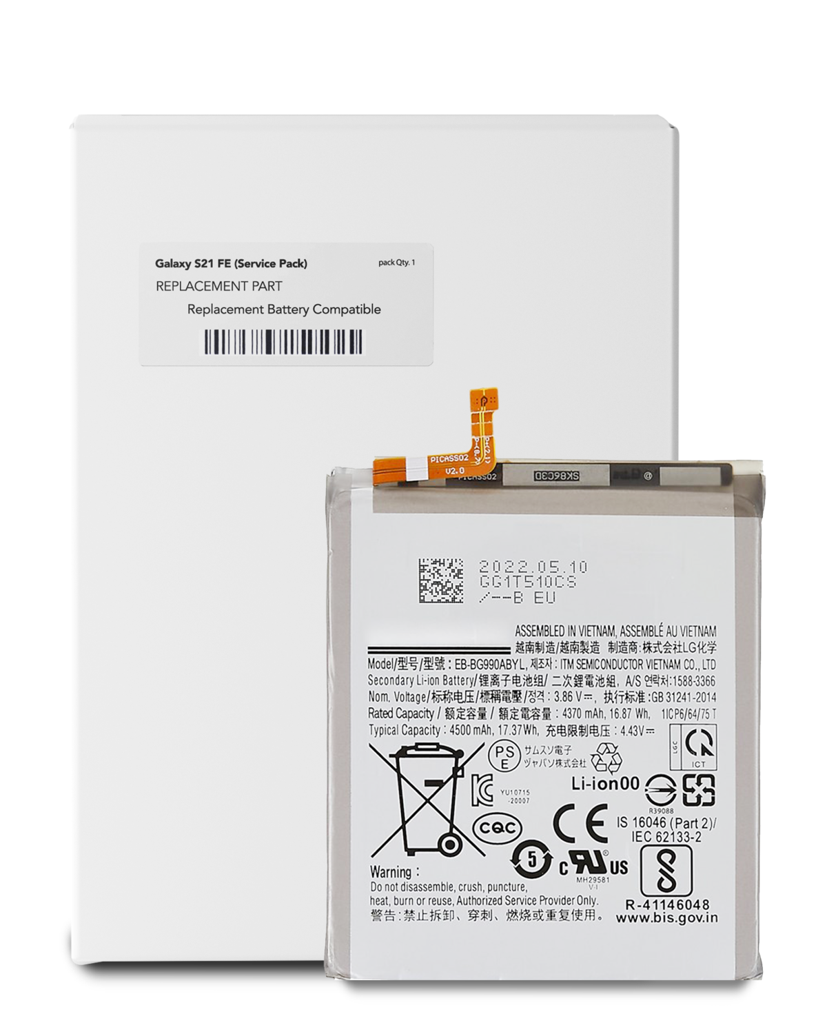 Samsung Galaxy S21 FE İle Uyumlu Batarya Pil (Servis Paketi)