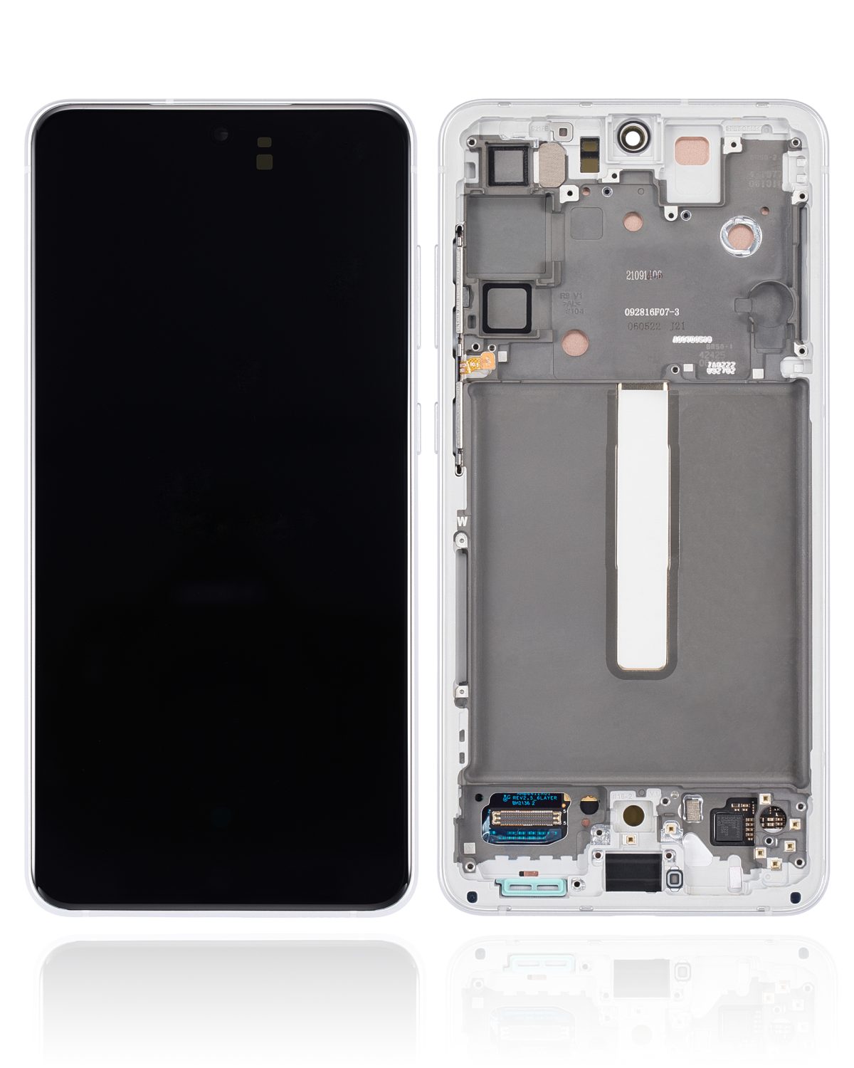 Samsung Galaxy S21 FE İle Uyumlu Çerçeveli Ekran Dokunmatik Orijinal Ekranı(Beyaz) - Görsel 2