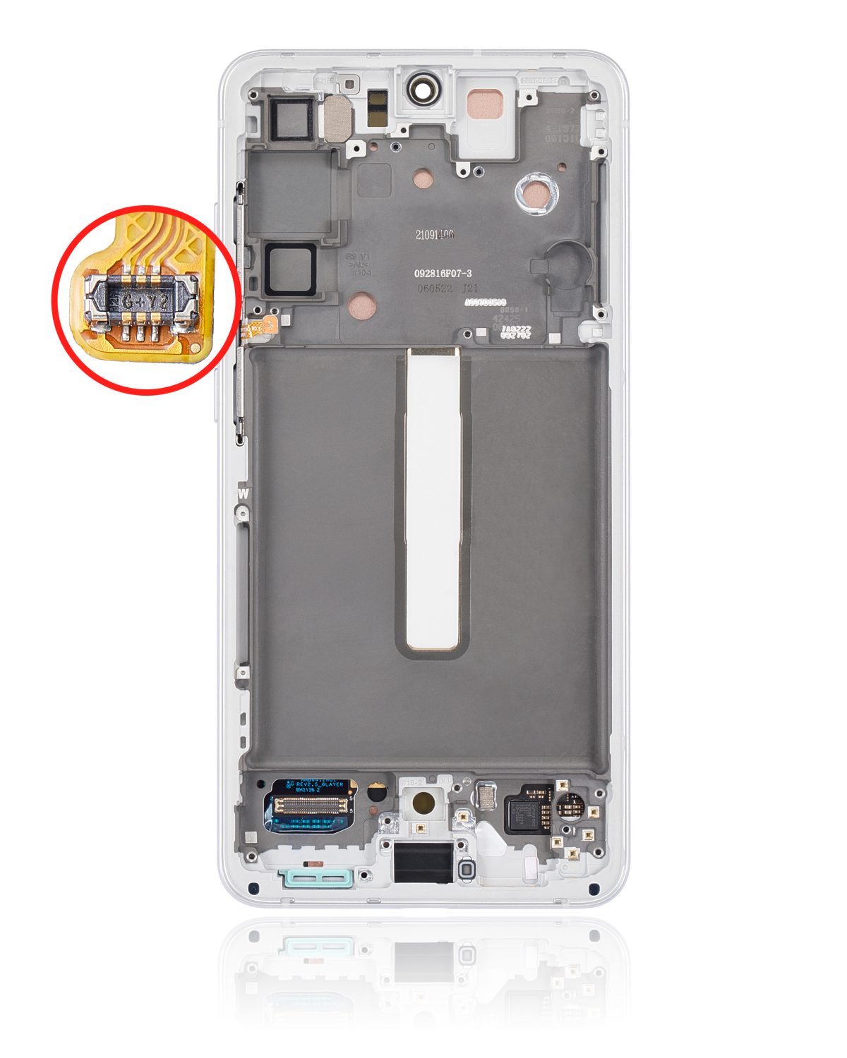 Samsung Galaxy S21 FE İle Uyumlu Çerçeveli Ekran Dokunmatik Orijinal Ekranı(Beyaz) - Görsel 5