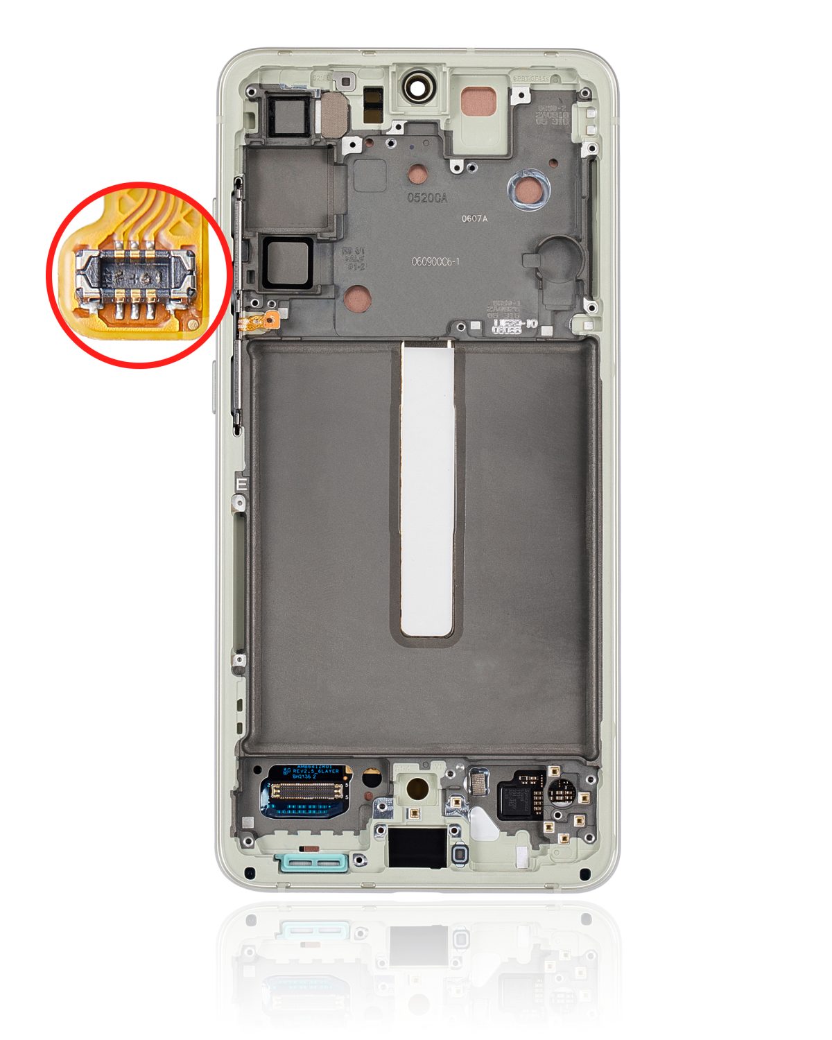 Samsung Galaxy S21 FE İle Uyumlu Çerçeveli Ekran Dokunmatik Orijinal(Zeytin Yeşili) - Görsel 5