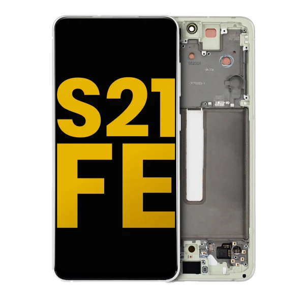 Samsung Galaxy S21 FE İle Uyumlu Çerçeveli Ekran Dokunmatik Orijinal(Zeytin Yeşili)