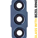 Samsung Galaxy S21 FE İle Uyumlu İçin Çerçeve 5G (Mavi)  Halkalı Arka Kamera Lensi