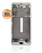 Samsung Galaxy S21 FE İle Uyumlu İçin Çerçeveli ekran 5G - (Servis Paketi) (Zeytin Yeşili)  Orijinal Ekranı - Görsel 4