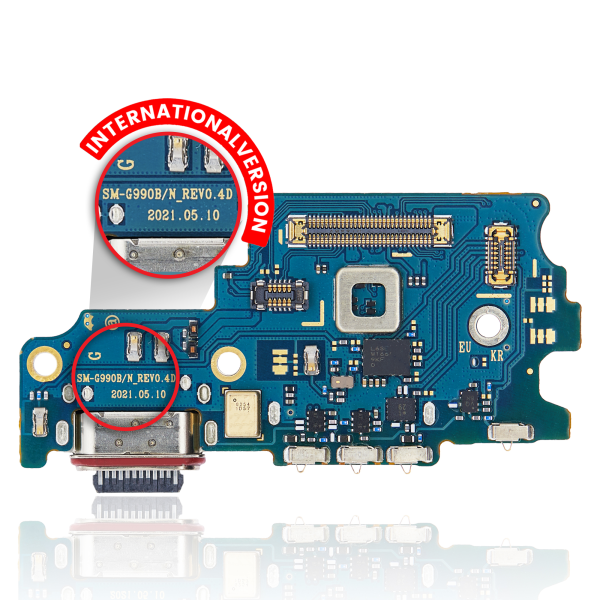 Samsung Galaxy S21 FE İle Uyumlu Kart Okuyuculu Şarj Portu Kartı (G990B/N) (Uluslararası Sürüm) (Premium)