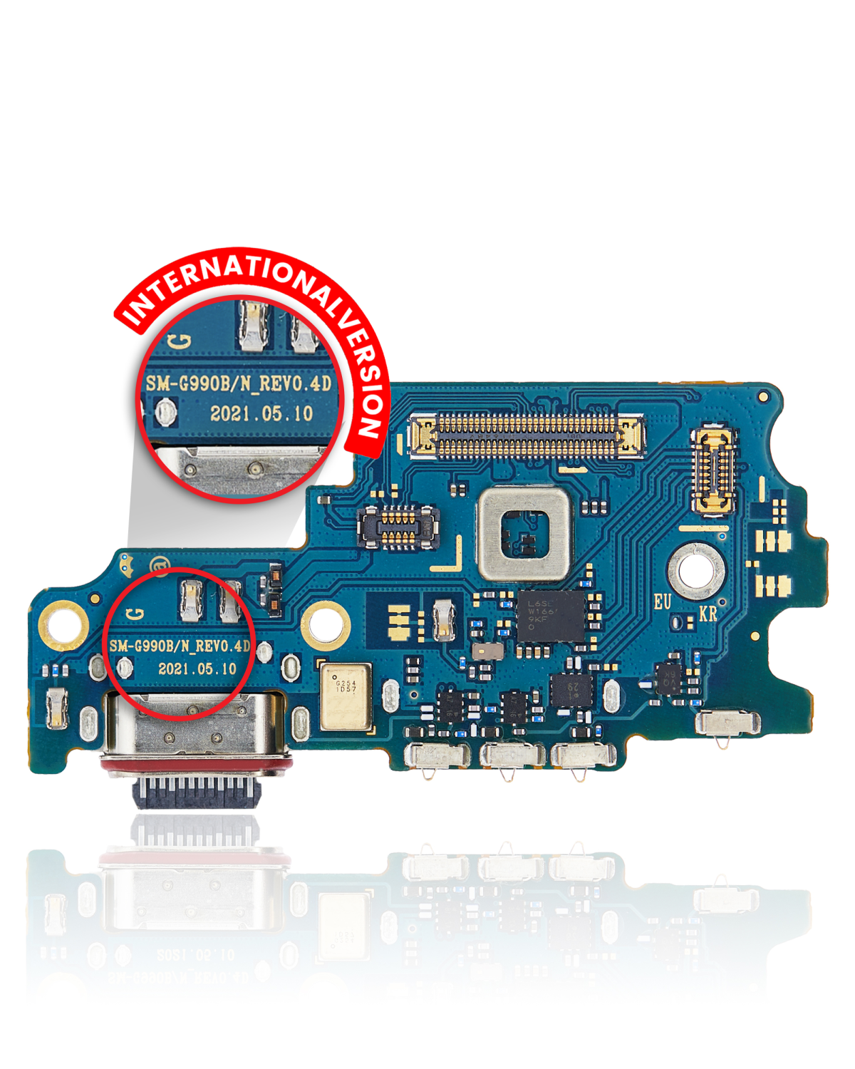 Samsung Galaxy S21 FE İle Uyumlu Kart Okuyuculu Şarj Portu Kartı (G990B/N) (Uluslararası Sürüm) (Premium) - Görsel 8