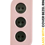 Samsung Galaxy S21 İle Uyumlu Arka Kamera Lensi Çerçeveli Halkalı (Phantom Pembe)