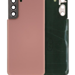 Samsung Galaxy S21 Plus İle Uyumlu 5G Arka Kapak Cam Yapışkanlı (Servis Paketi) (Hayalet Pembe)