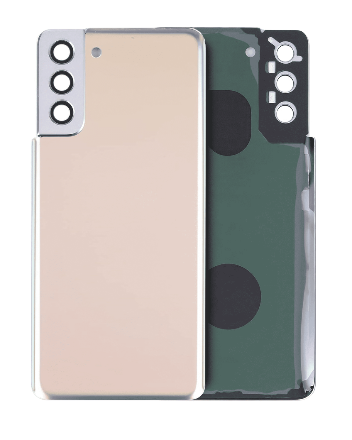 Samsung Galaxy S21 Plus İle Uyumlu 5G Arka Kapak Cam Yapışkanlı (Servis Paketi) (Phantom Gold)