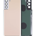 Samsung Galaxy S21 Plus İle Uyumlu 5G Arka Kapak Cam Yapışkanlı (Servis Paketi) (Phantom Gold)
