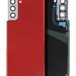 Samsung Galaxy S21 Plus İle Uyumlu 5G Arka Kapak Camı Kamera Lensiyle Uyumlu (Phantom Kırmızısı)