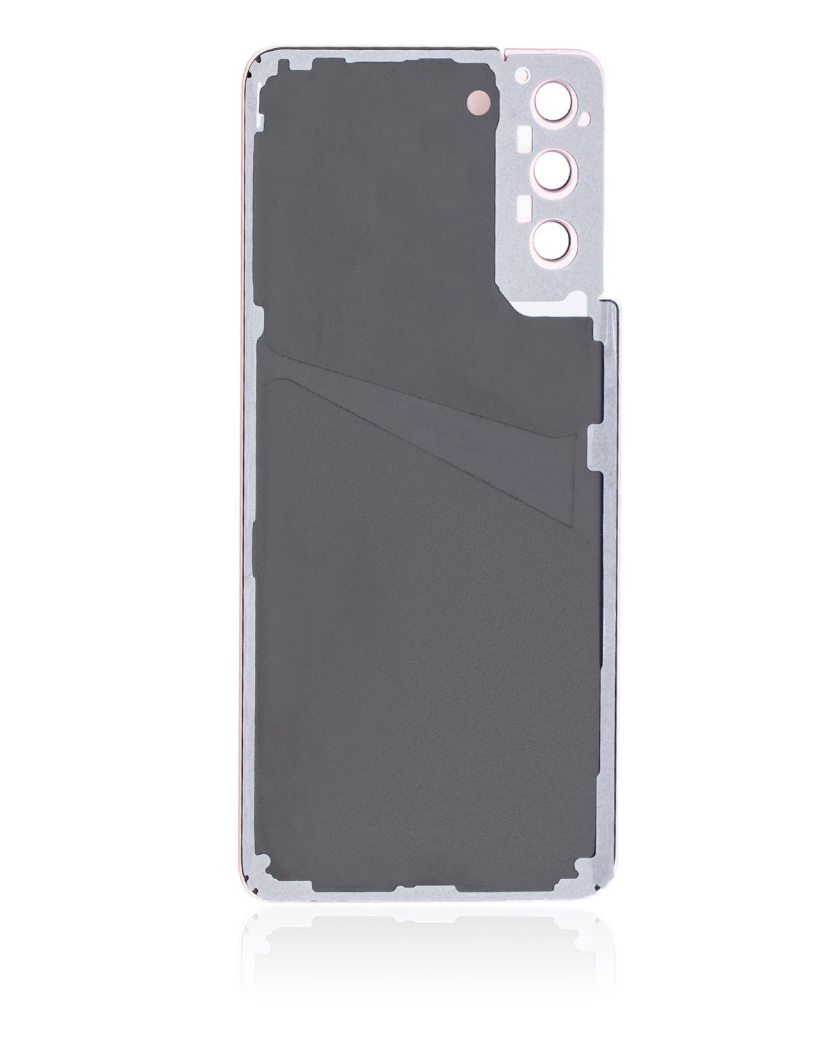 Samsung Galaxy S21 Plus İle Uyumlu Arka Kapak Camı Kamera Lensiyle  (Hayalet Pembe) - Görsel 3