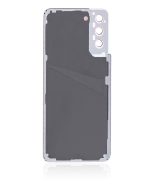 Samsung Galaxy S21 Plus İle Uyumlu Arka Kapak Camı Kamera Lensiyle  (Hayalet Pembe) - Görsel 3