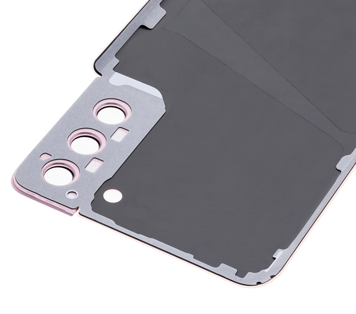 Samsung Galaxy S21 Plus İle Uyumlu Arka Kapak Camı Kamera Lensiyle  (Hayalet Pembe) - Görsel 9