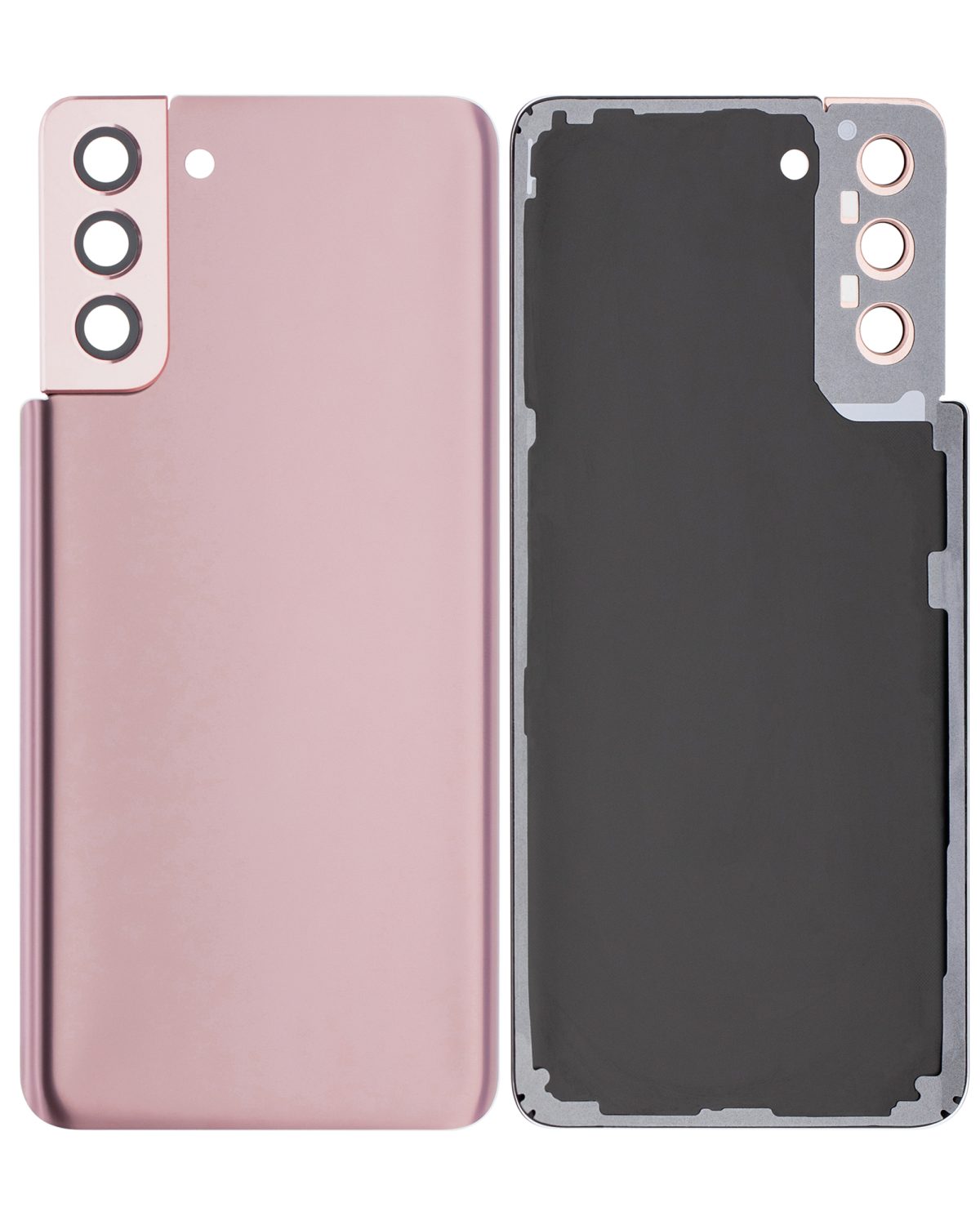 Samsung Galaxy S21 Plus İle Uyumlu Arka Kapak Camı Kamera Lensiyle  (Phantom Gold) - Görsel 2