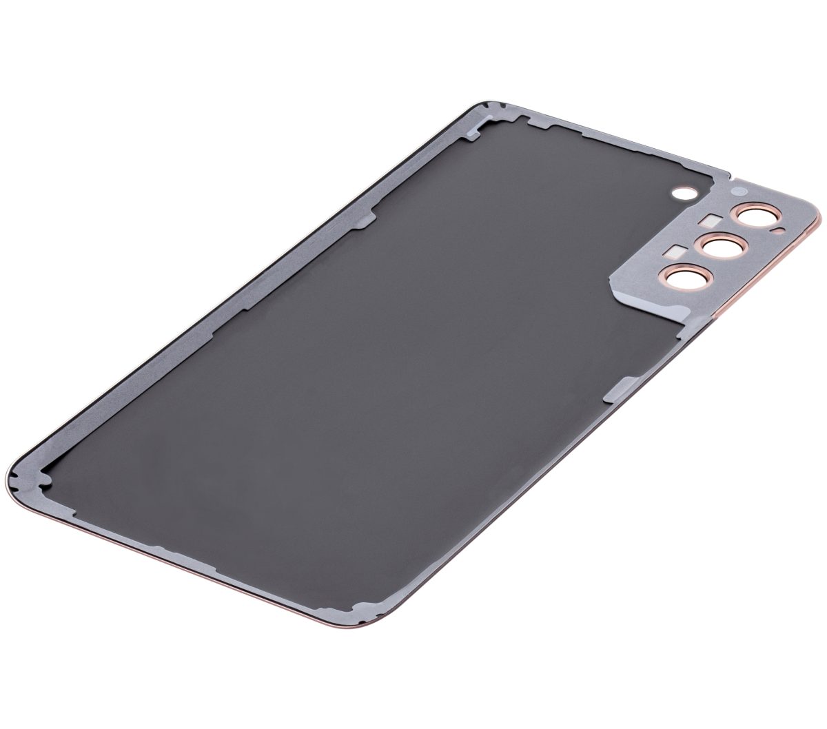 Samsung Galaxy S21 Plus İle Uyumlu Arka Kapak Camı Kamera Lensiyle  (Phantom Gold) - Görsel 9