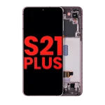Samsung Galaxy S21 Plus İle Uyumlu İçin Çerçeveli ekran 5G (Aftermarket Plus) (Phantom Violet Pembe Altın) - Görsel 2