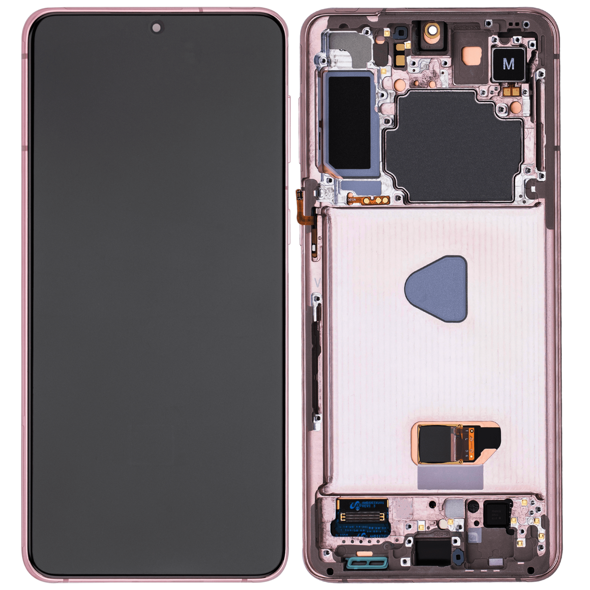 Samsung Galaxy S21 Plus İle Uyumlu İçin Çerçeveli ekran 5G (Aftermarket Plus) (Phantom Violet Pembe Altın) - Görsel 3